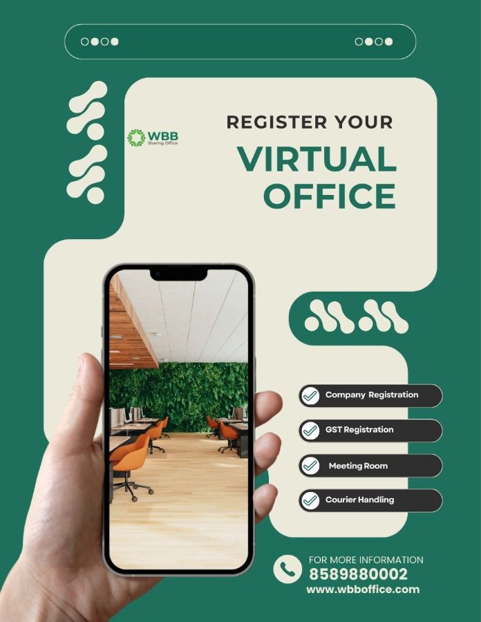 Green and Cream Modern Office Rent Flyer 2 - WBB Virtual Office and Co-working Space Green and Cream Modern Office Rent Flyer 2