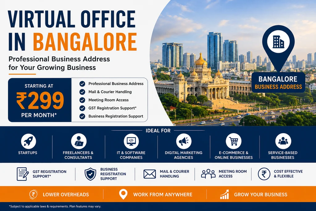 Cheapest Virtual Office in Bangalore Starting at ₹299/Month | WBB Office